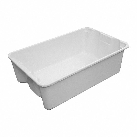 MOLDED FIBERGLASS 7808085172 Stacking & Nesting Container,HD,Gray 