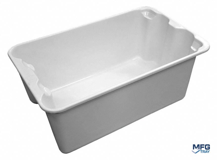 MOLDED FIBERGLASS, 6.2 gal, 20 1/2 in x 12 7/8 in x 8 in, Stack and Nest Container 4TH04