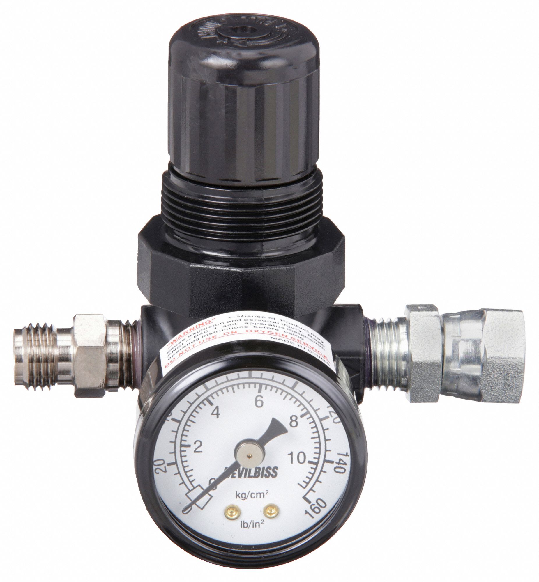 Liberty Pneumatic Air Pressure Regulator With Gauge – 1/4 NPT Ports, 125 Psi Max
