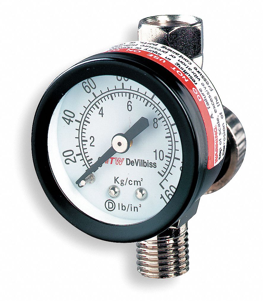 Air Regulator with Gauge,125 psi,180F