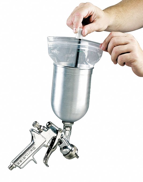 Spray Gun Cup Liner, 1 qt. Capacity, For Use With Gravity Feed Cups