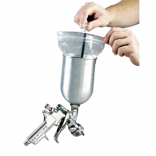 DEVILBISS Spray Gun Cup Liner, 1 qt Capacity, For Use With Gravity Feed