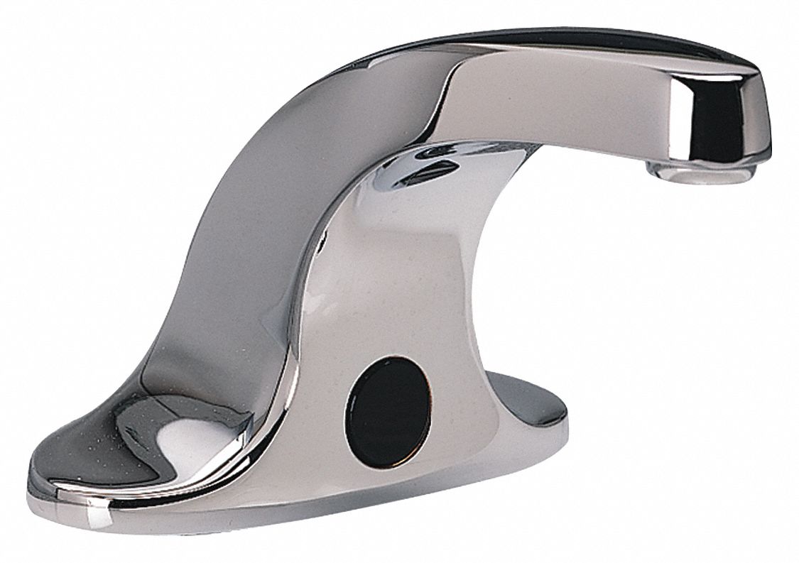 AMERICAN STANDARD Chrome, Mid Arc, Bathroom Sink Faucet, Motion Sensor