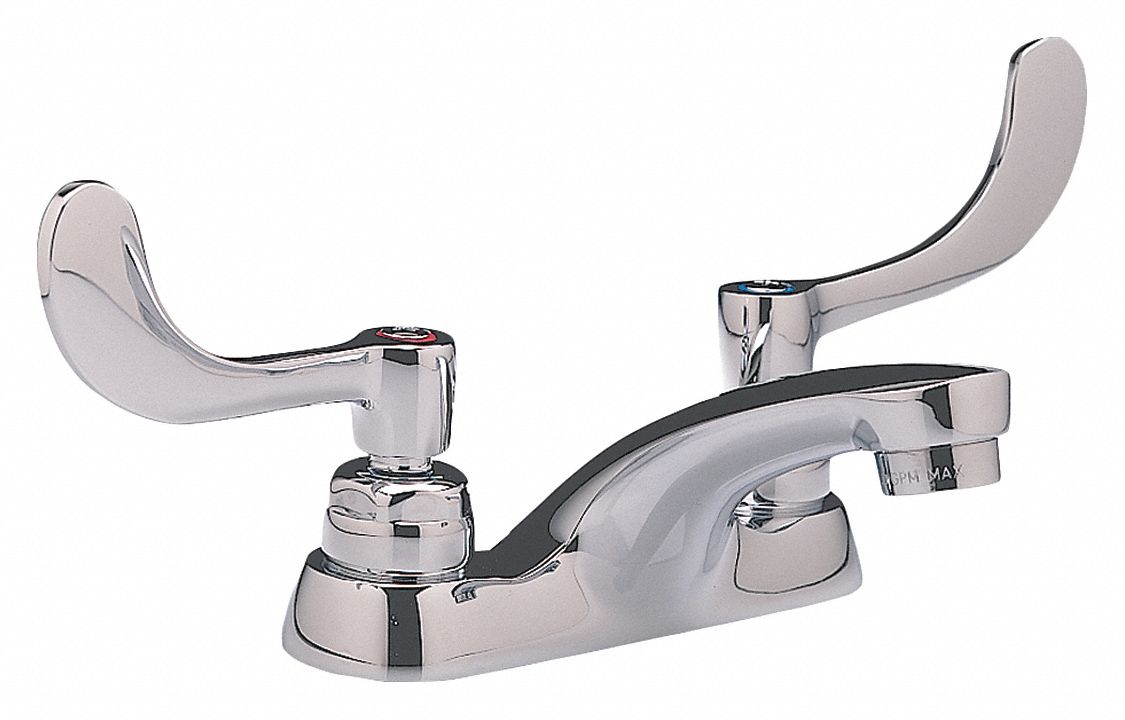 LOW ARC BATHROOM FAUCET: AMERICAN STD, MONTERREY, CHROME FINISH, 1.5 GPM FLOW RATE, MANUAL