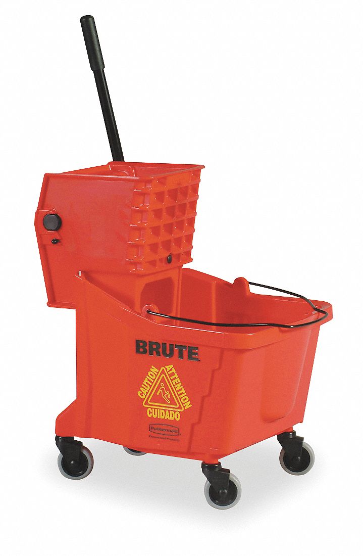 Red Mop Bucket and Wringer, 8 3/4 gal Grainger