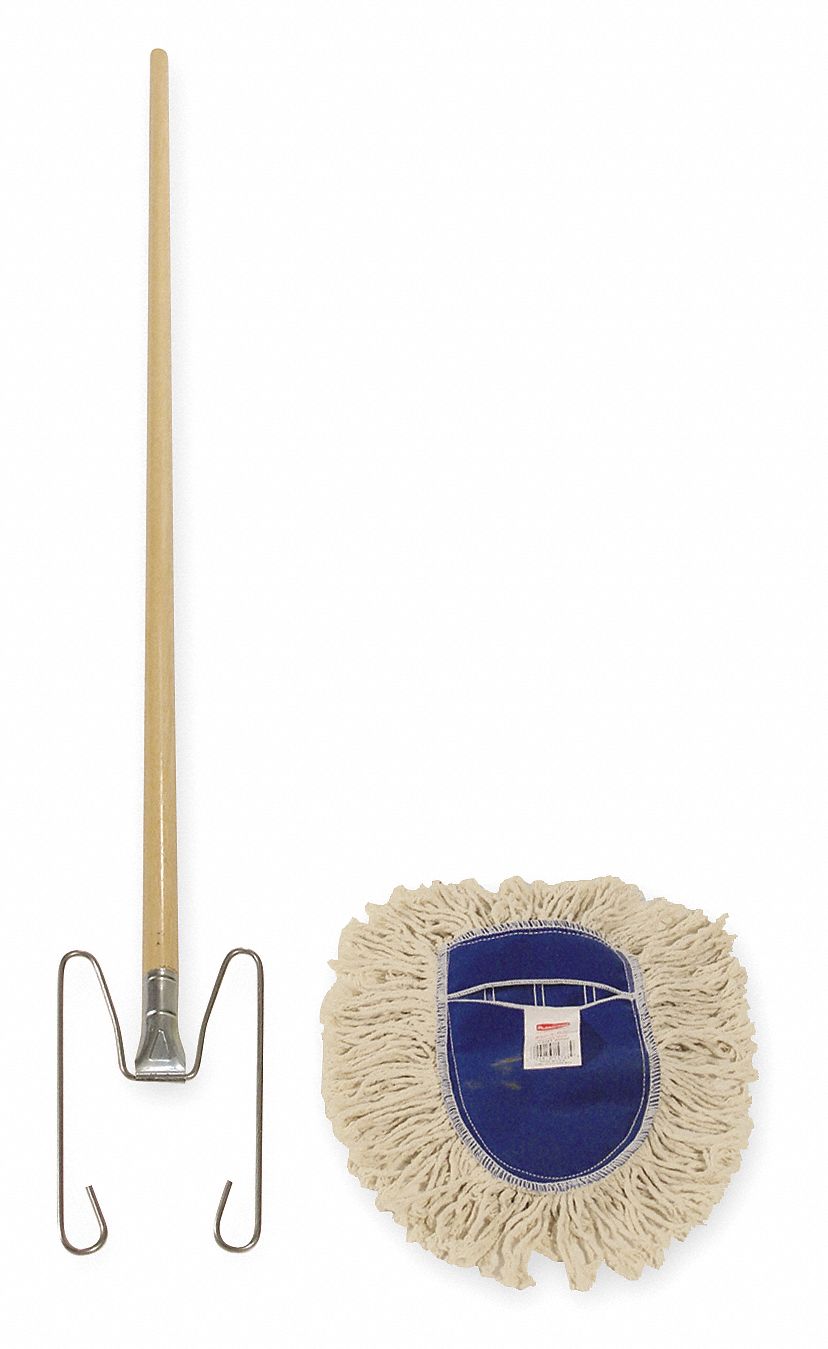 RUBBERMAID COMMERCIAL PRODUCTS Wedge Dust Mop Kit, Cotton 4TJ64
