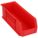 HANG AND STACK BIN, 5½ IN X 14¾ IN X 5 IN, RED, LABEL HOLDERS, 50 LB LOAD CAPACITY