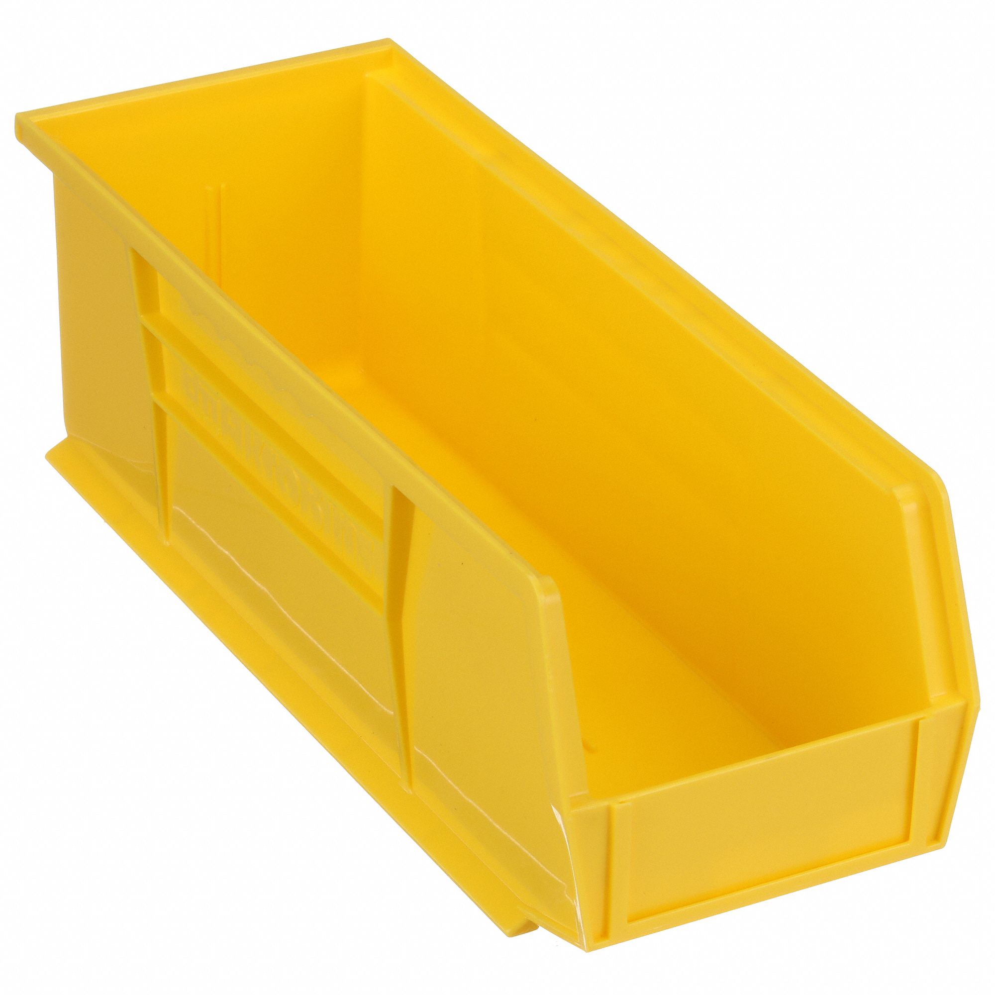 HANG AND STACK BIN, 5½ IN X 14¾ IN X 5 IN, YELLOW, LABEL HOLDERS