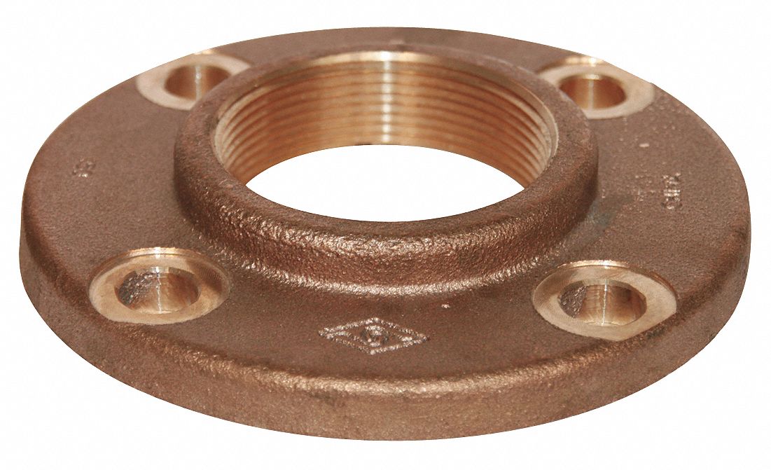 GRAINGER APPROVED Red Brass Flange, FNPT, 2 in Pipe Size, 1 EA 4TJK3