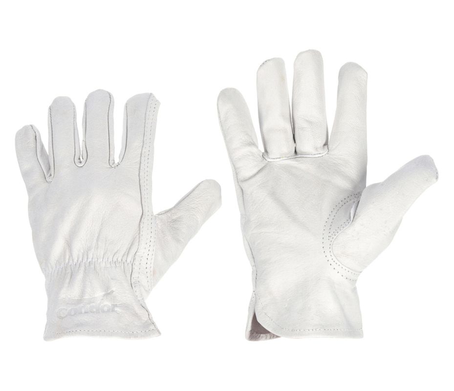 CONDOR Guantes de Cuero para Conductor Puño Deslizable Plisado Talla G ...