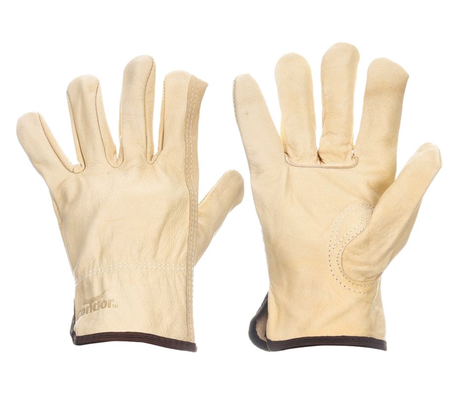 CONDOR Guantes de Cuero para Conductor Puño Deslizable Plisado Talla G ...