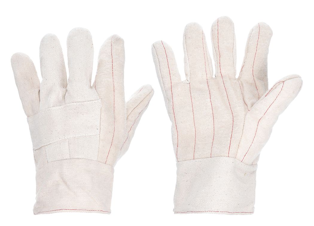 Knit Gloves: L ( 9 ), Glove Hand Protection, Uncoated, 500°F Max Temp, Cotton, Beige, 1 PR