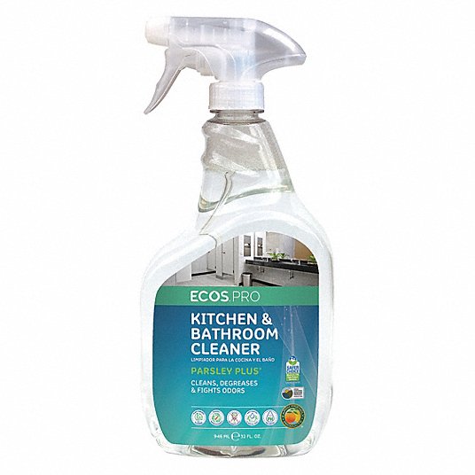 Kitchen and Bathroom Cleaner: Trigger Spray Bottle, 32 oz Container Size, Ready to Use