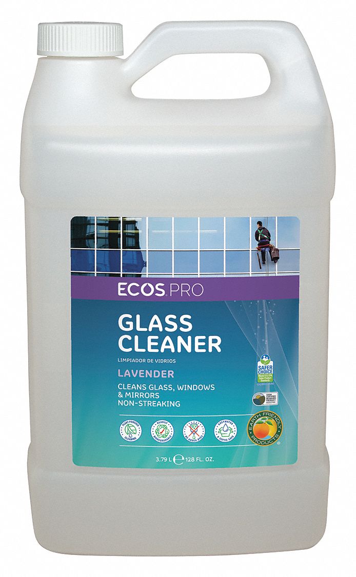 ECOS PRO Glass Cleaner, Jug, 1 gal. 4TKE1PL9301/04 Grainger