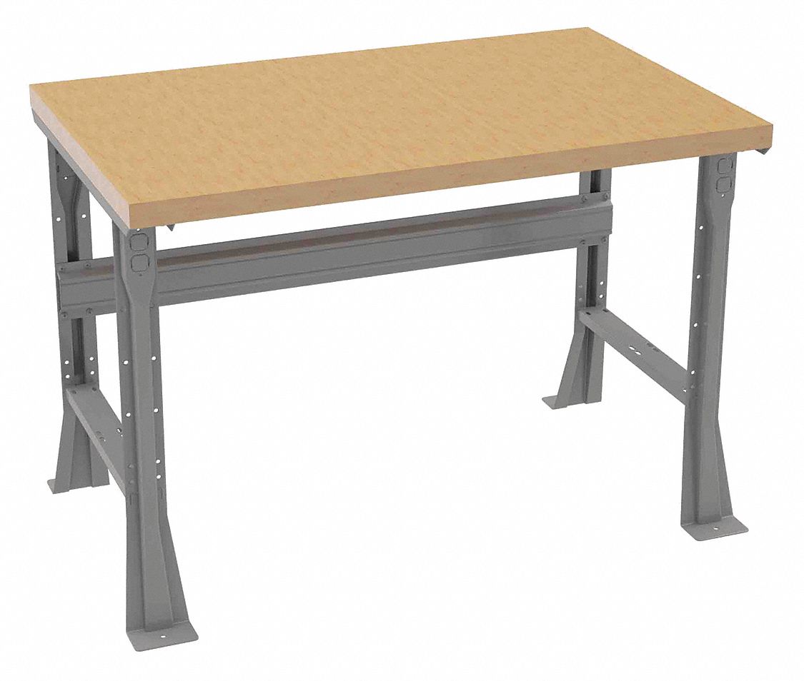 TENNSCO Workbench, Butcher Block, 30 in Depth, 33 3/4 in Height, 48 in