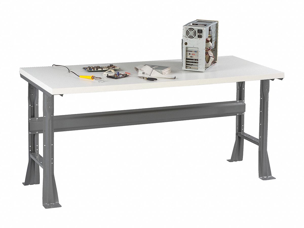 TENNSCO Workbench, Laminate, 30 in Depth, 33 1/2 in Height, 96 in Width