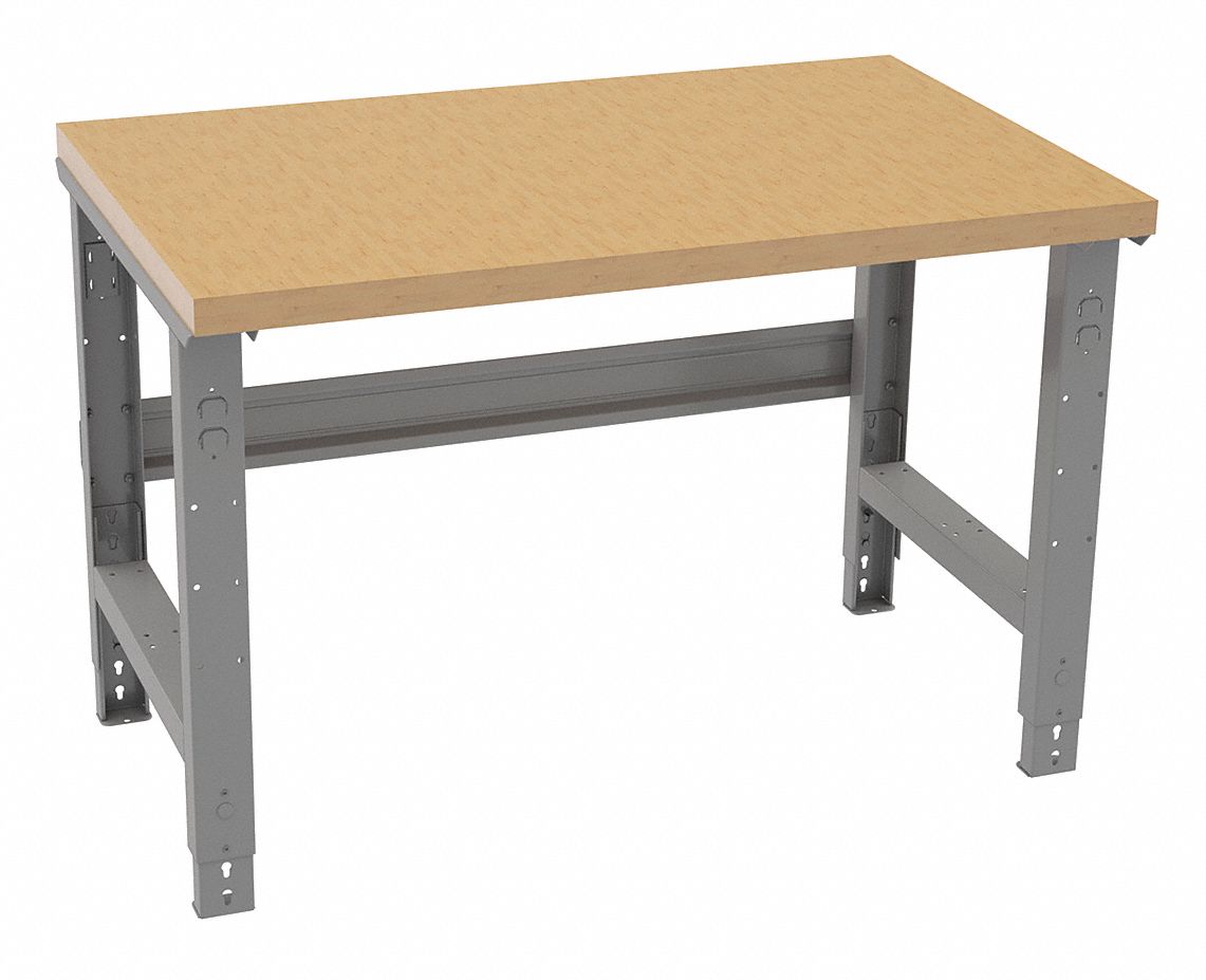 Tennsco Bolted Workbench Butcher Block 30 In Depth 27 7 8 In To 35 3
