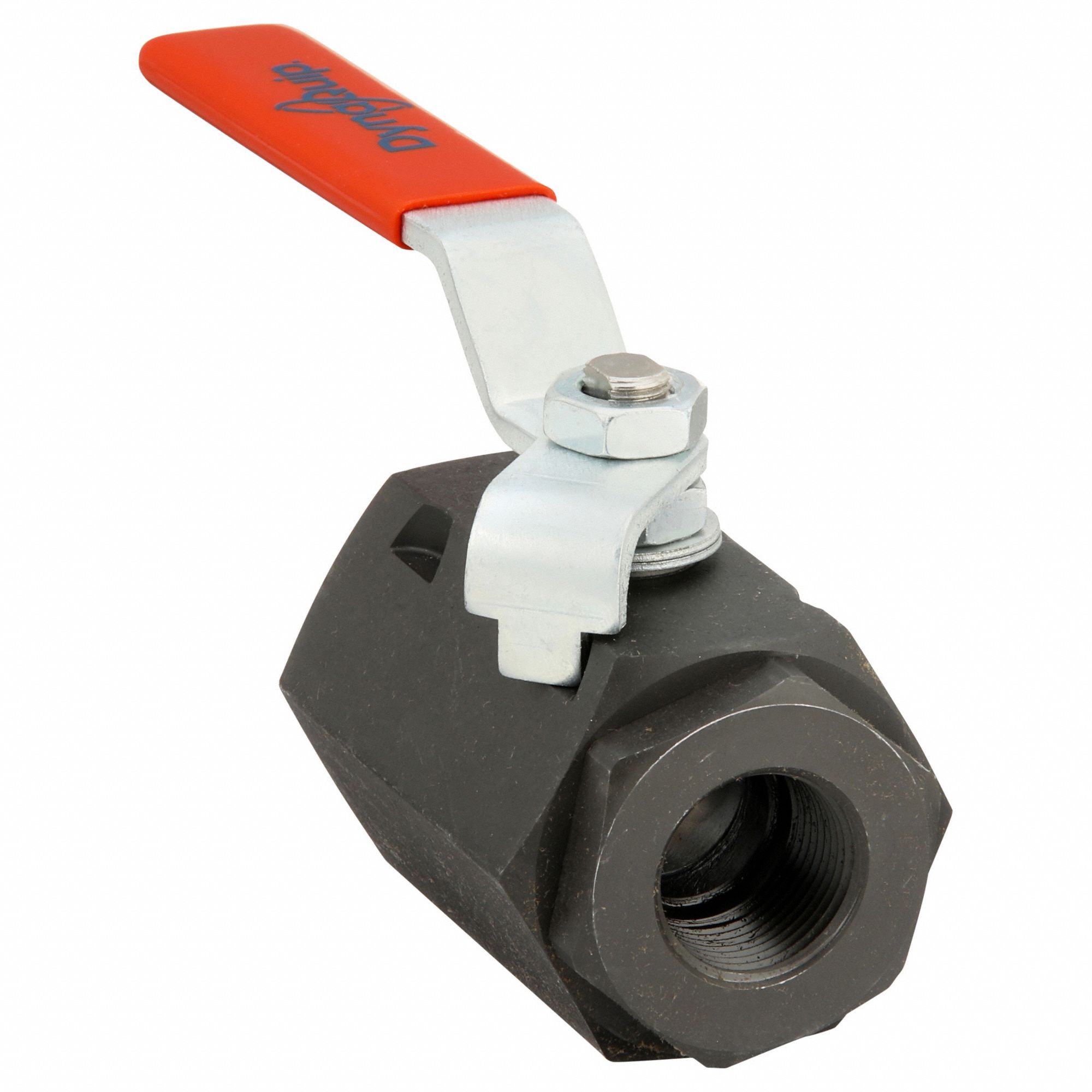 Manual Two-Way Ball Valve: 1 in, Carbon Steel, Straight, FNPT x FNPT, Two-Piece