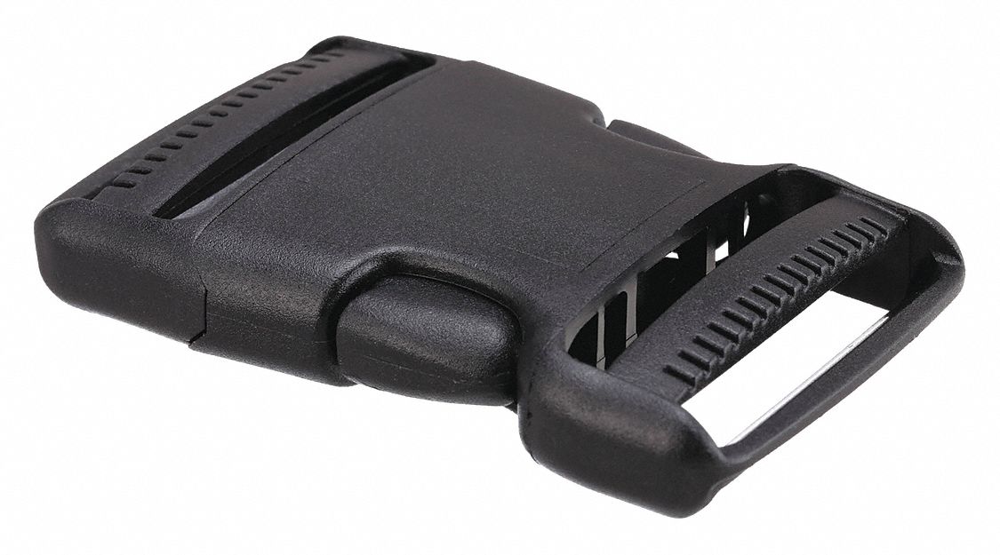 SIDE SQUEEZE BUCKLE, 1½ IN W, BLACK, 10 PK