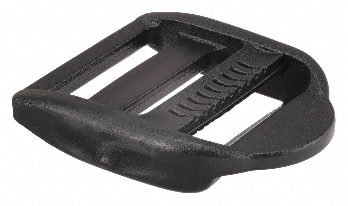 SLIDE BAR BUCKLE, 1 IN W, BLACK, PLASTIC, 25 PK