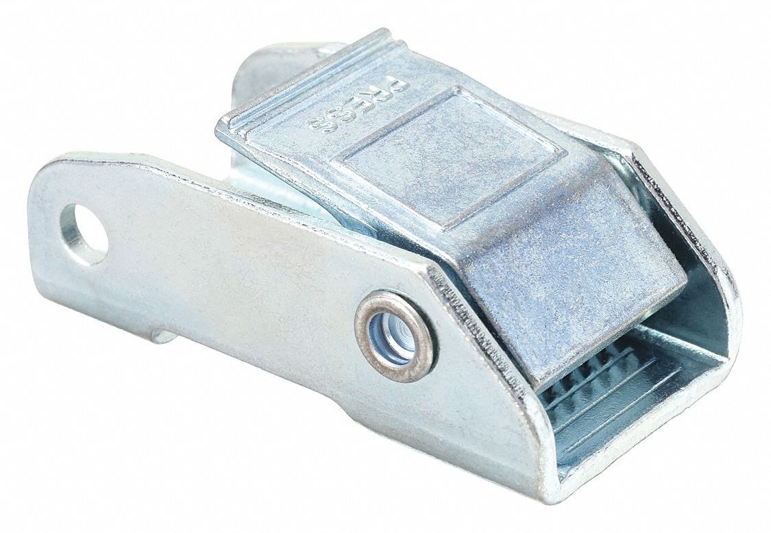 CAM BUCKLE, 1 IN W, SILVER, ZINC, 2 PK