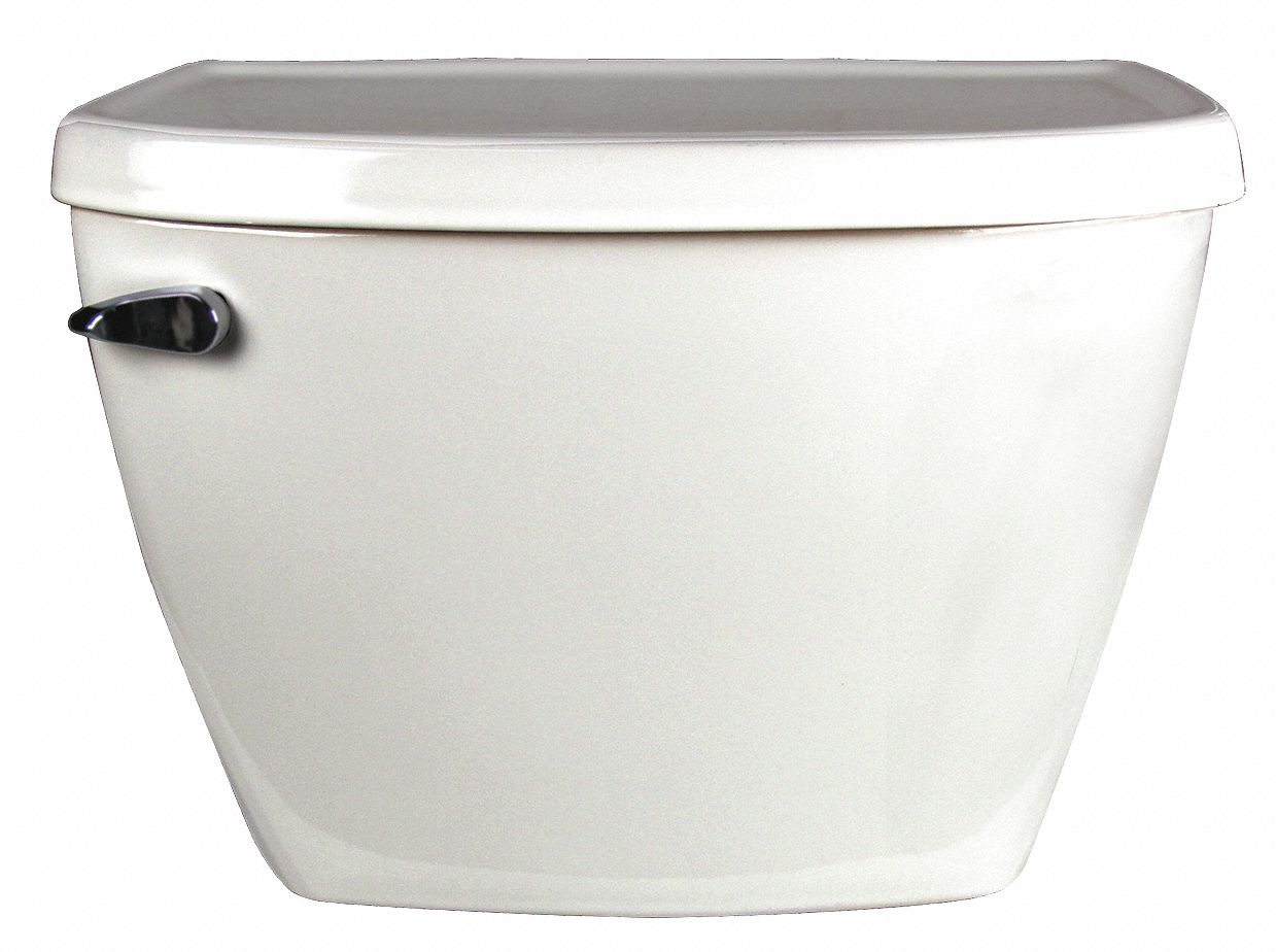 TOILET TANK: AMERICAN STD YORKVILLE CADET, 1.1 GPF, LEFT HAND TRIP LEVER, WHITE