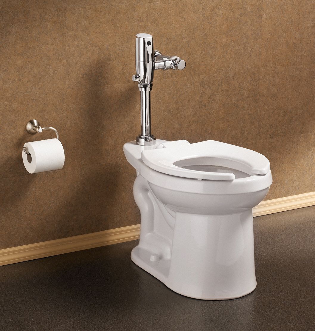 AMERICAN STANDARD Elongated, Floor, Flush Valve, Bariatric Toilet Bowl ...