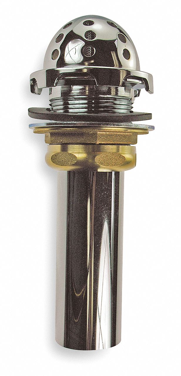 DRAIN ASSEMBLY: 1½ IN OVERALL DIA, 7 7/16 IN BODY H, 1½ IN PIPE DIA, BRASS