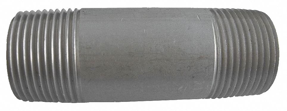 Tubo de acero inoxidable 316L de 6 pulgadas de diámetro exterior, calibre  12 (.109), soldado, A270-S2, 20Ra MPID, 32Ra MPOD - 5 pies de longitud