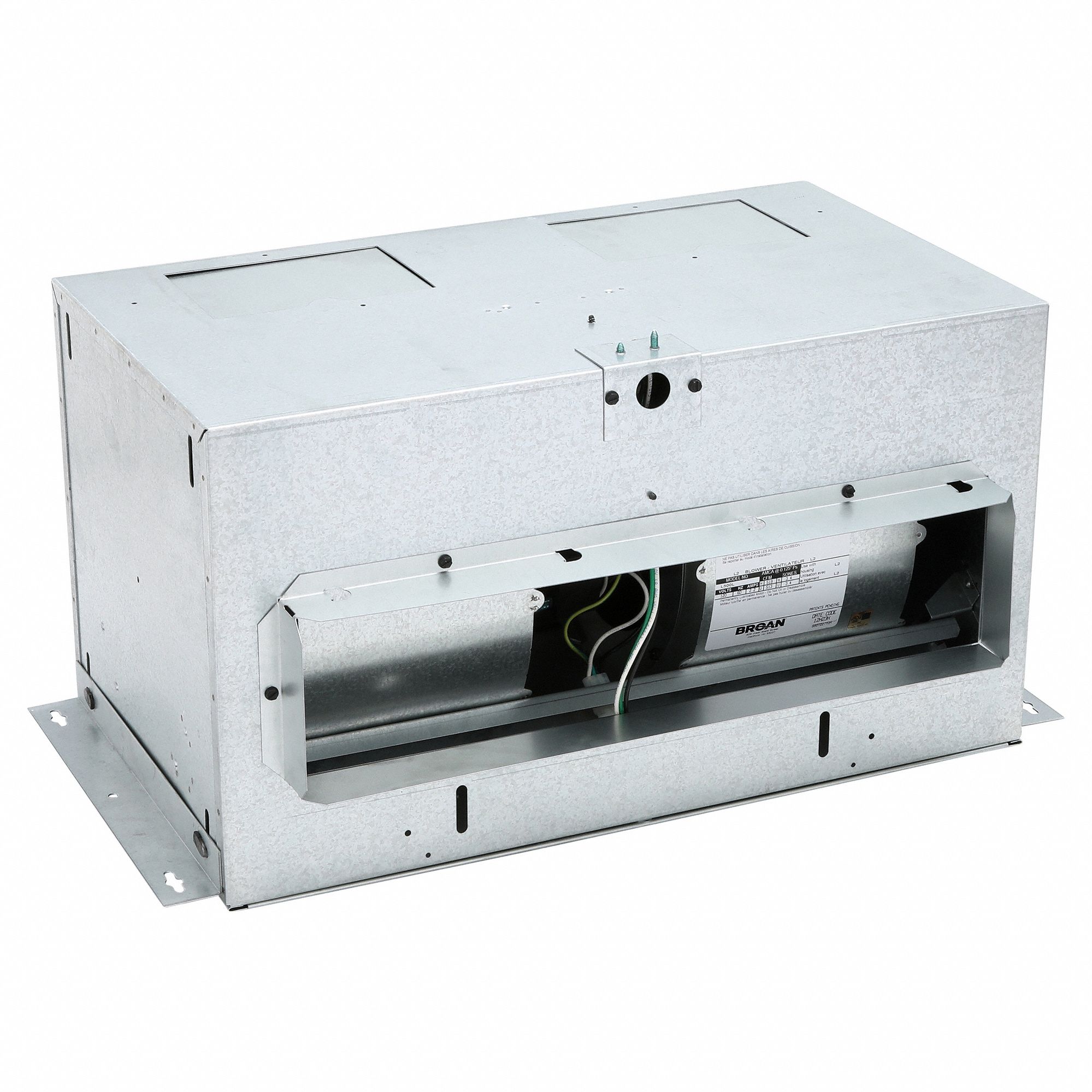 In-Line Ceiling Exhaust Fan: 526 cfm @ 0.100 in SP, Rectangular Duct, 4 1/2 in x 18 1/2 in, 232 W