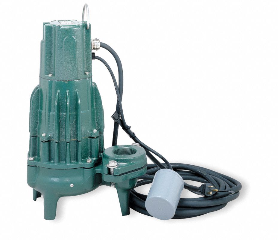 ZOELLER Bomba de Aguas Residuales Sumergible, 2 HP Automático, 230