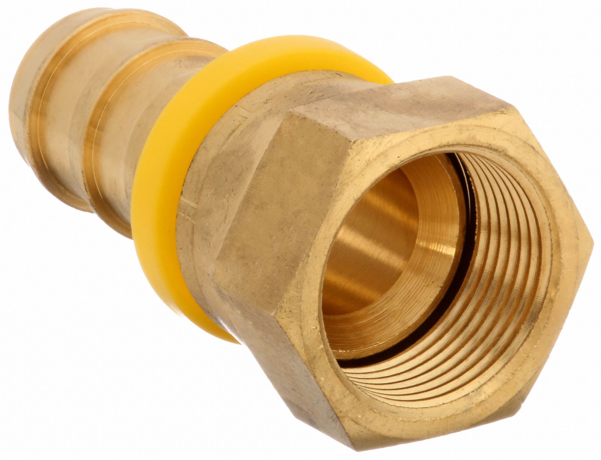 GRAINGER APPROVED PushOn Hose Fitting, Fitting Material Brass x Brass