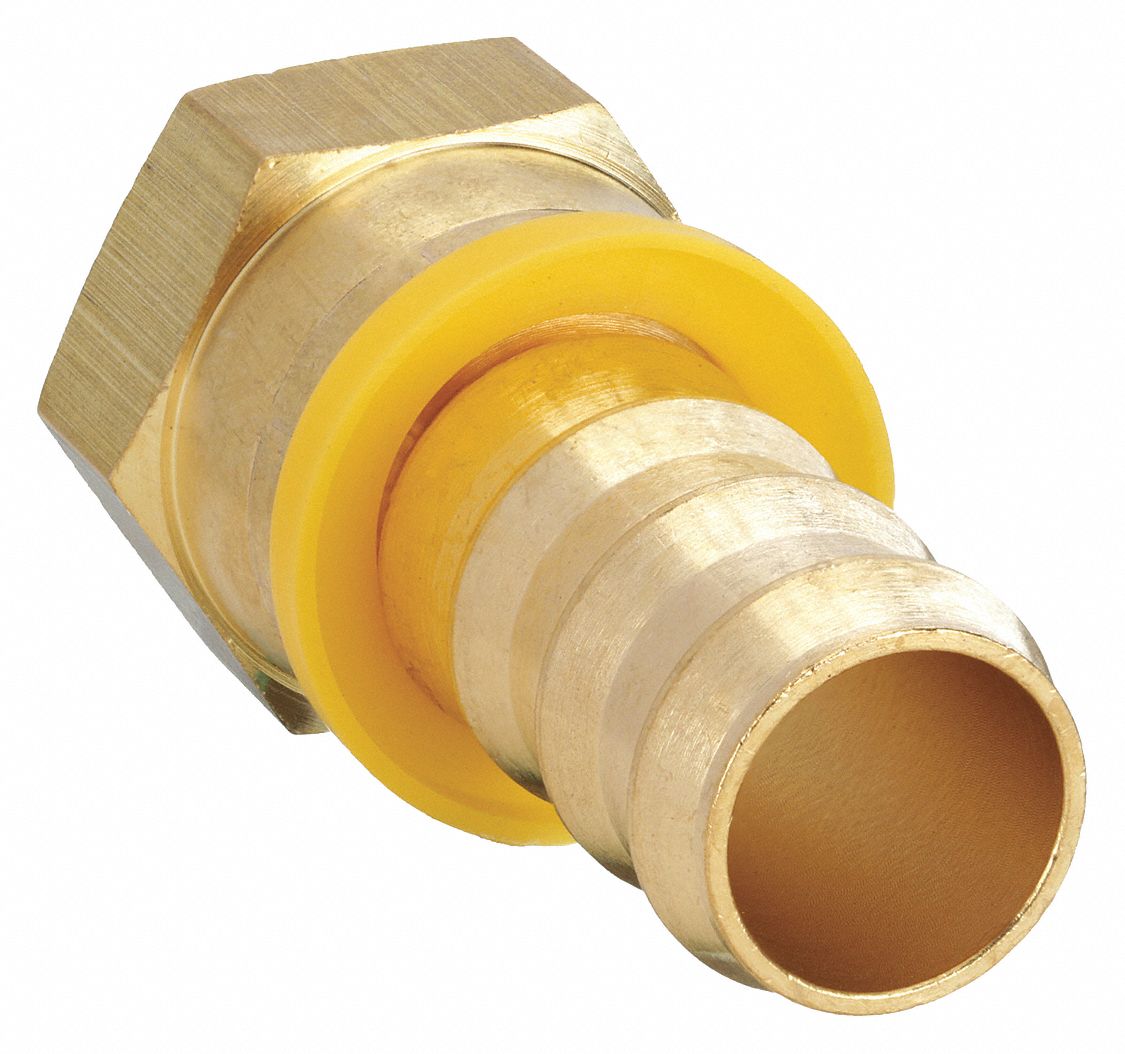 PUSH-ON HOSE FITTING, JIC X HOSE BARB, 1-1/16 X ¾ IN FITTING, FEMALE X MALE, RIGID