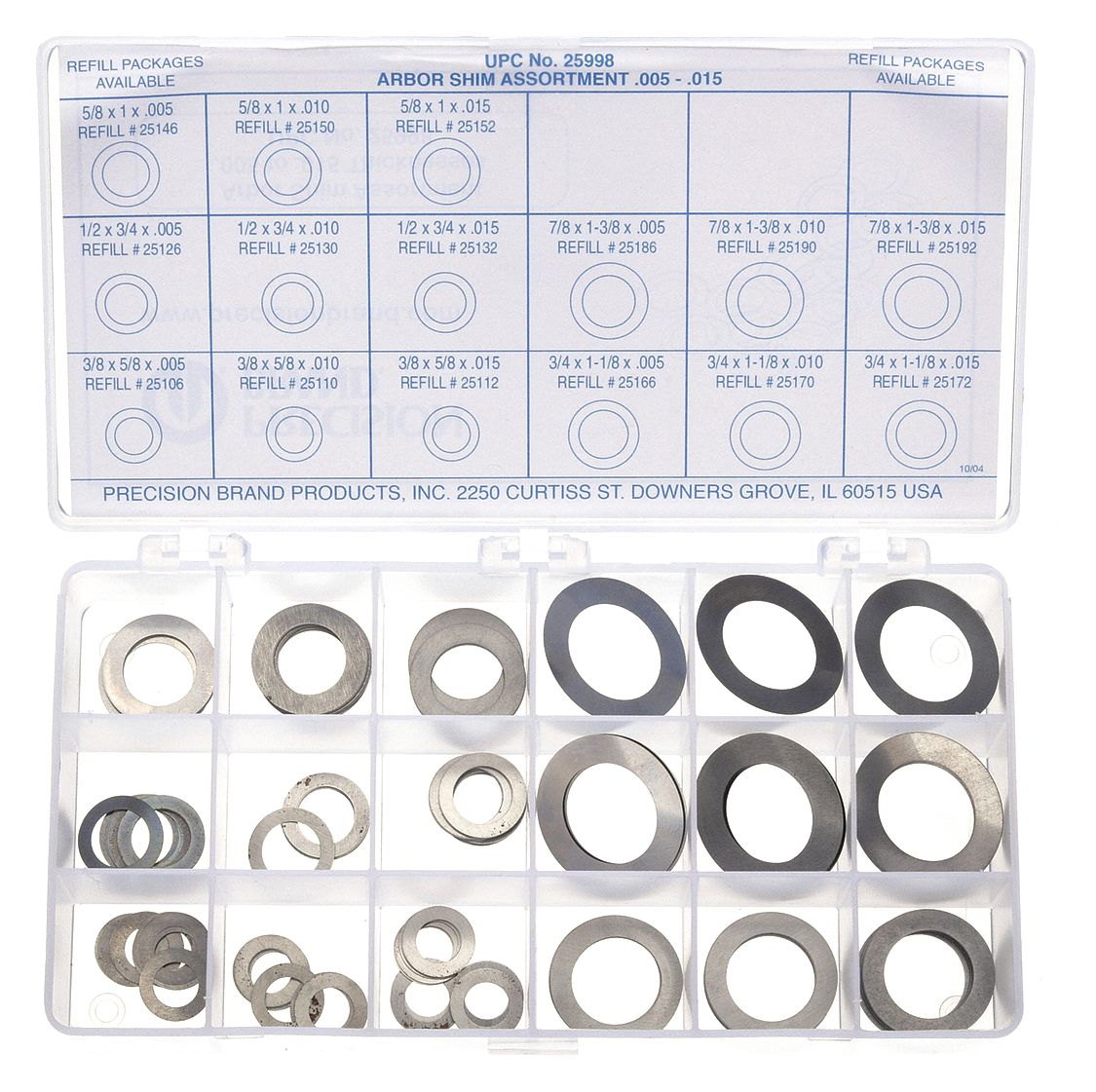 PRECISION BRAND ARBOR SHIM ASSORTMENT Arbor Shim and Spacer