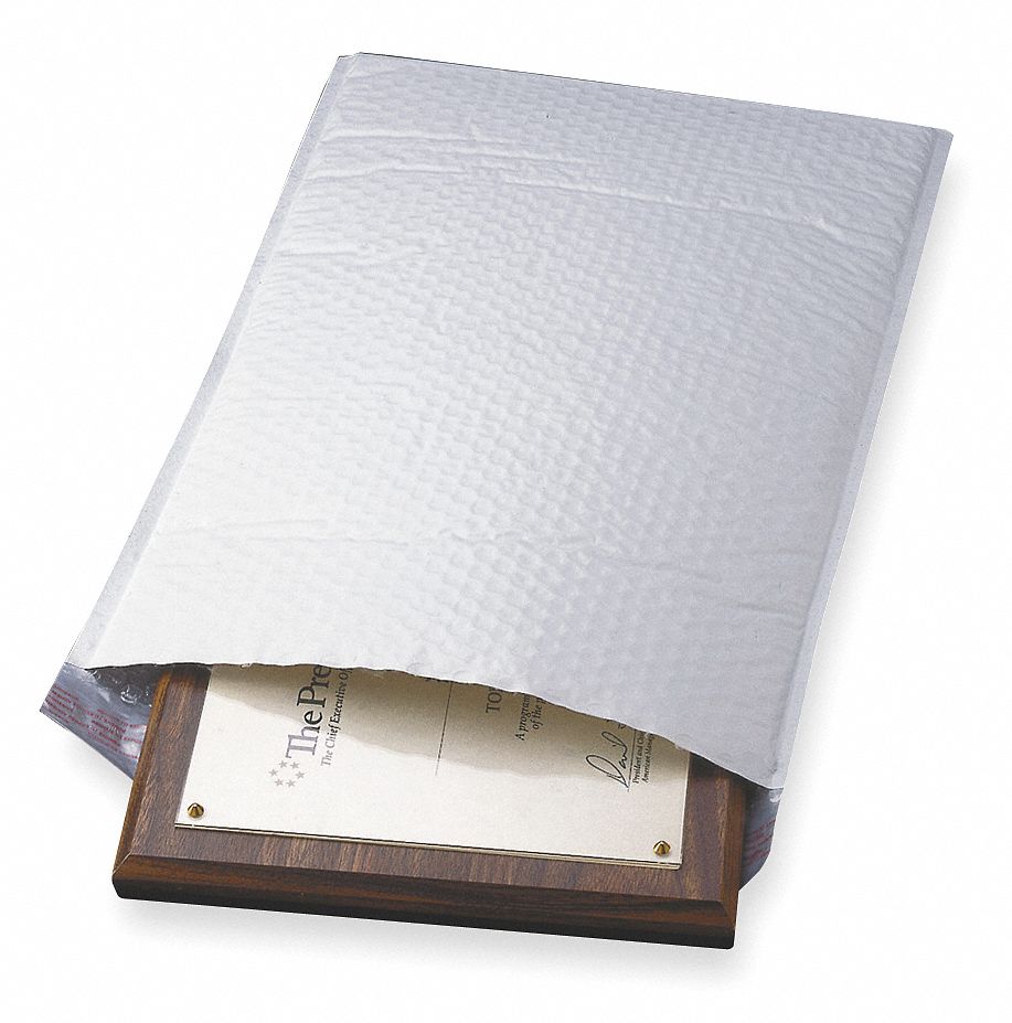 Mailer Envelope, White, PK 100 - Grainger