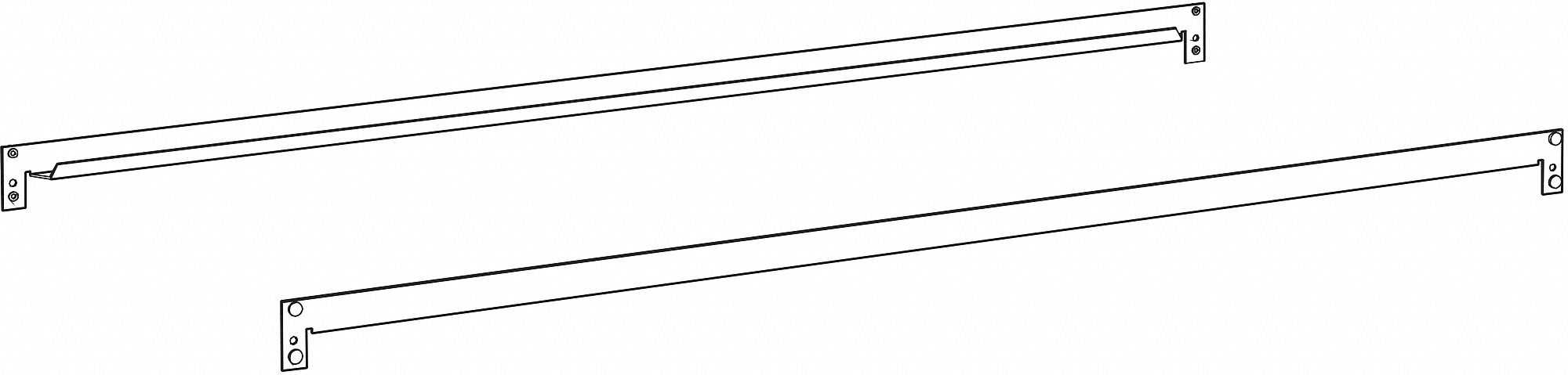 Shelf: 48 in   x 24 in, 850 lb Load Capacity, Gray, Shelf