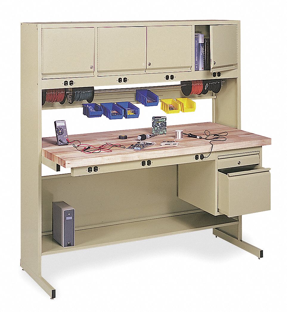 EDSAL Electronic Technician Workbench, Steel Frame Material, 60" Width, 30" Depth   Workbenches   4TW85|PEA60357