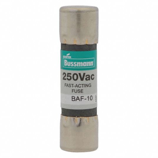 BUSSMANN, 10A, 250V AC, Fuse - 4XH49