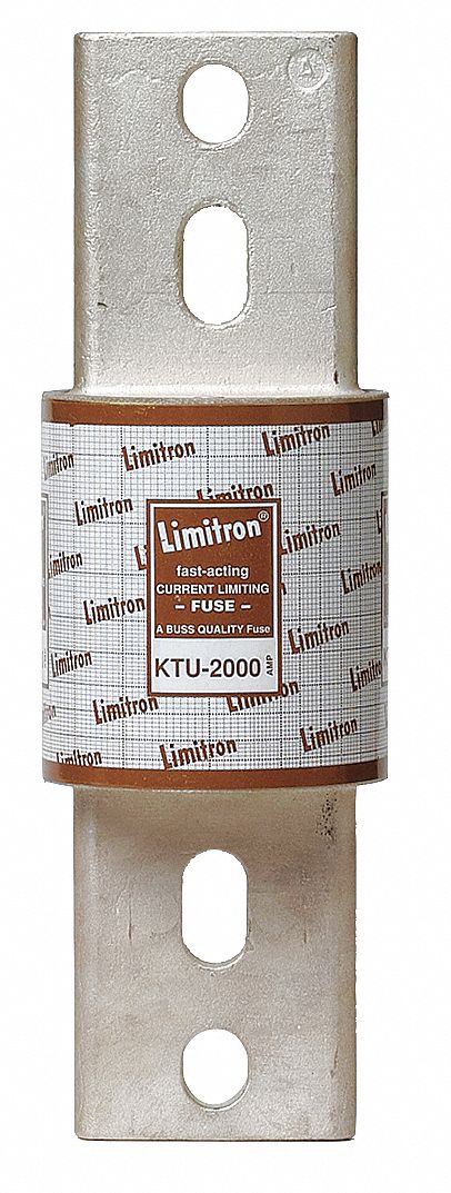 Fuse: Class L, KTU Series, Bolt-On Body, Fast-Acting, 2 kA, 600 V AC, 340 V DC