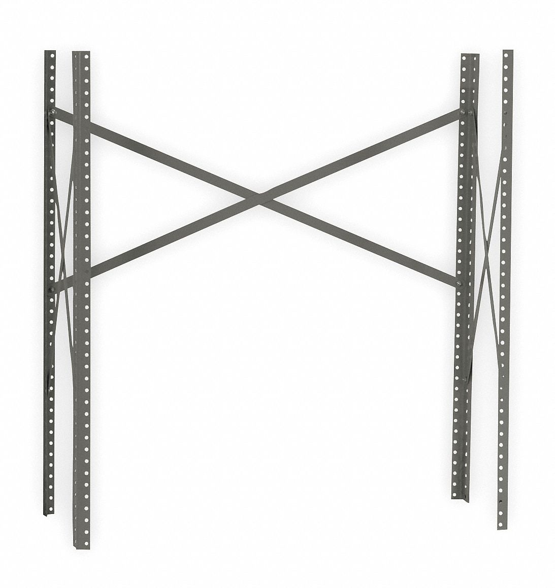 EDSAL Steel Shelving Post Kit, Gray, 1 EA 4TX43CPK42GY Grainger