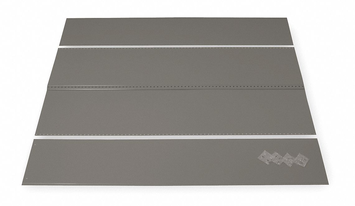 Panel Kit: 75 in x 36 in, Steel, Gray, CPN037