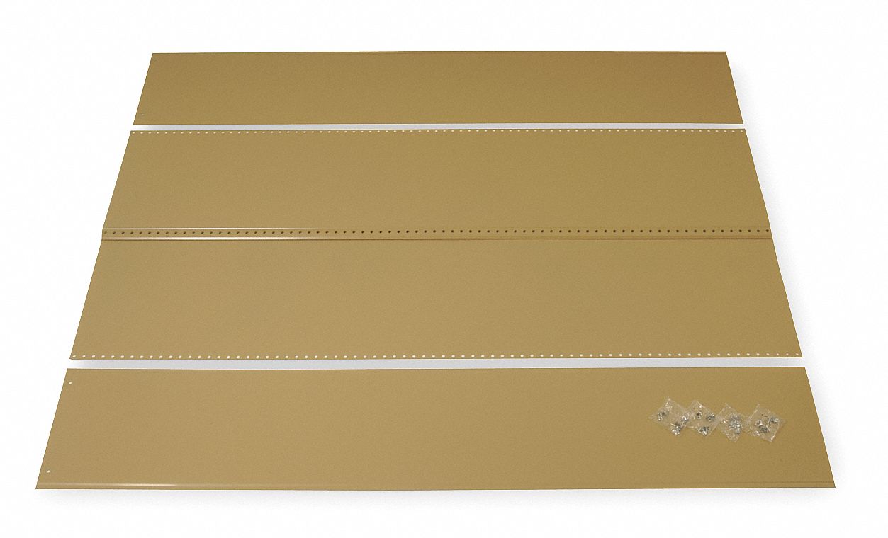 Panel Kit: 75 in x 36 in, Steel, Tan