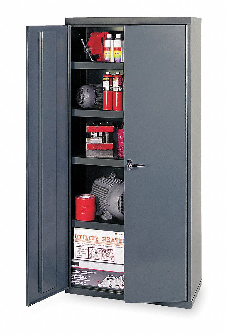 EDSAL Industrial Storage Cabinet, Gray, 60 in H X 36 in W X 18 in D ...