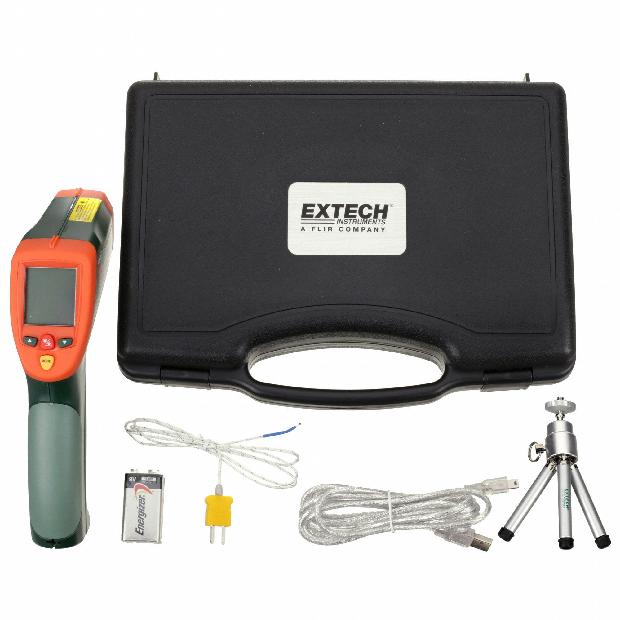 EXTECH Infrared Thermometer 58° to 3992°, 1 in 50 in Focus, Adj 0.