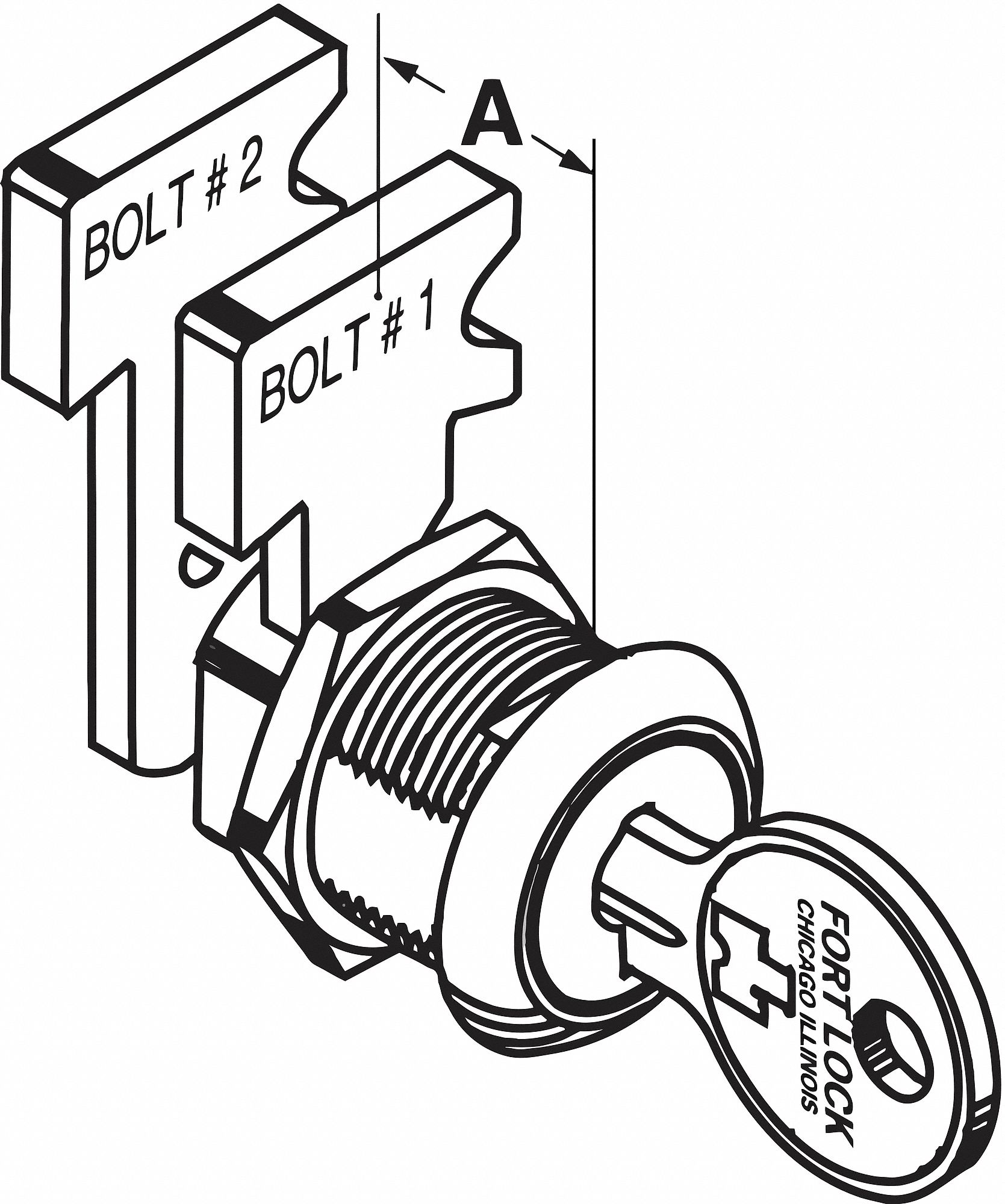 Cabinet and Drawer Dead Bolt Locks: For 1/2 in Material Thick, 3/4 in Mounting Hole Dia.