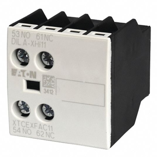 EATON Auxiliary Contact: 1NO/1NC, 16 A Max Current (AC), Front Mount