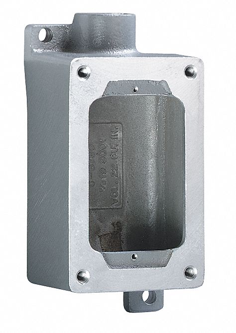 HUBBELL KILLARK, 1 Gangs, Aluminum, Device Box - 4TZU9|SWB-2