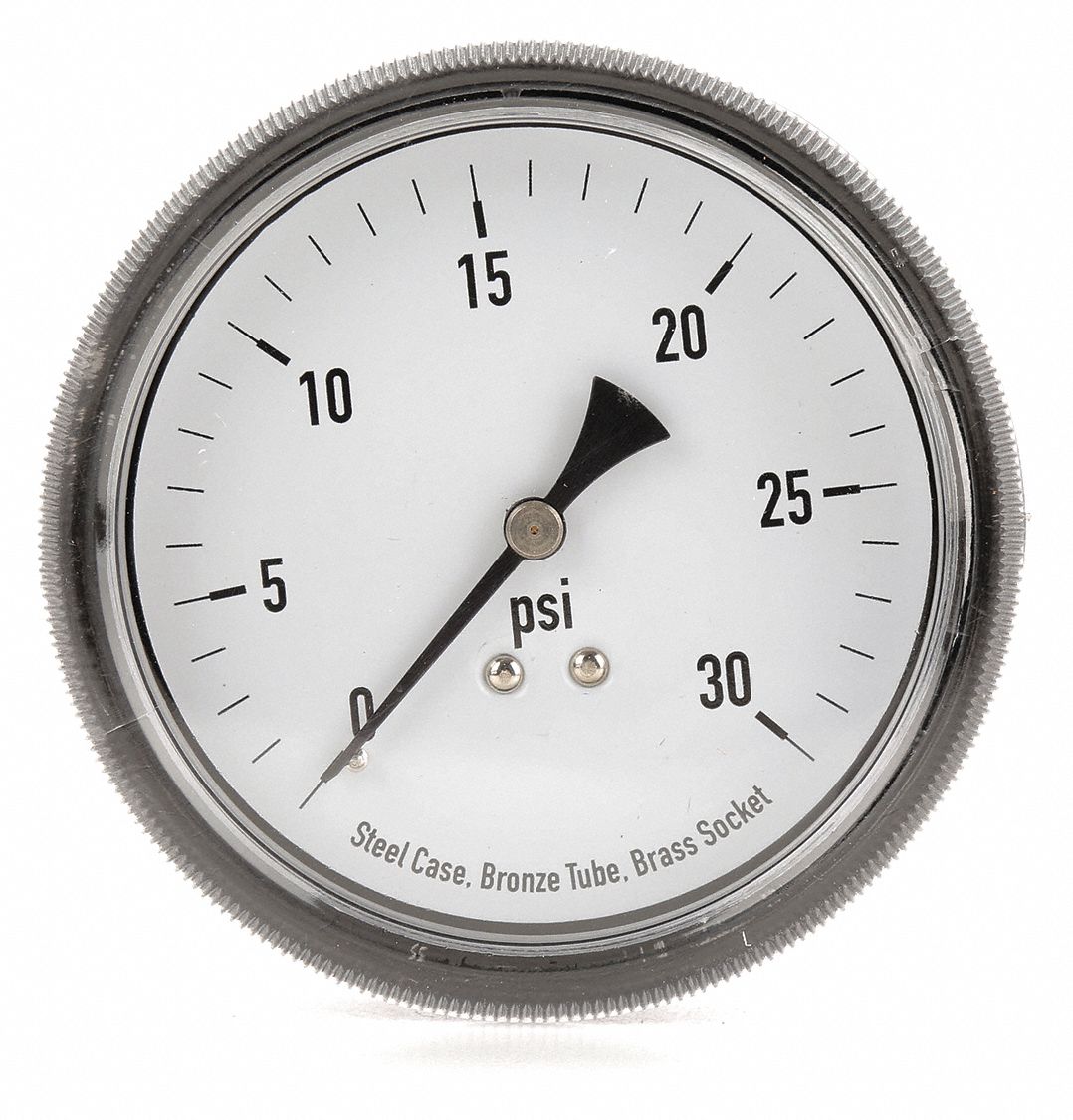 GRAINGER APPROVED PanelMount Pressure Gauge UClamp, 0 to 30 psi, 3 1