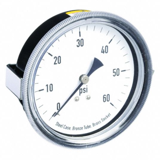 UClamp, 0 to 60 psi, PanelMount Pressure Gauge 4UA324UA32 Grainger
