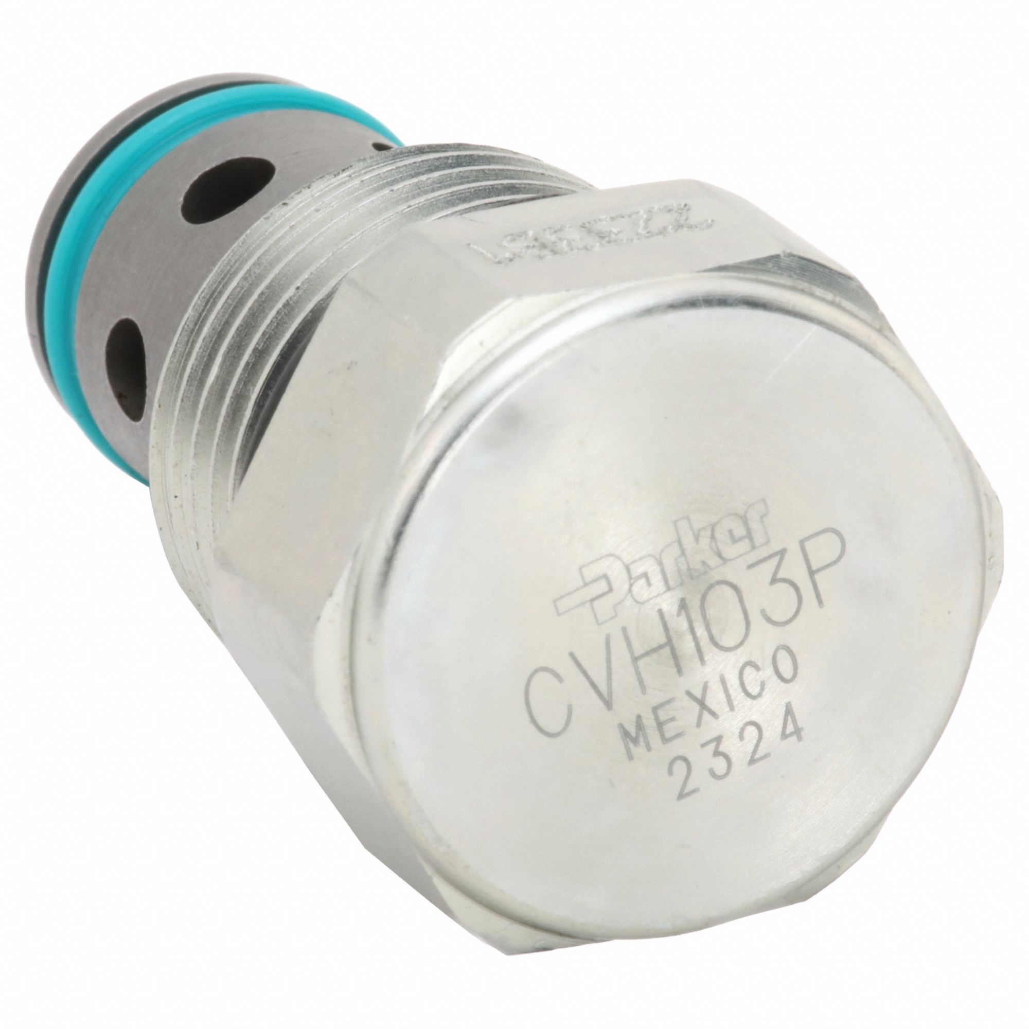 Threaded Cartridge Valve: Steel, Block-Mounted, Two Positions, Normally Closed, One-Way